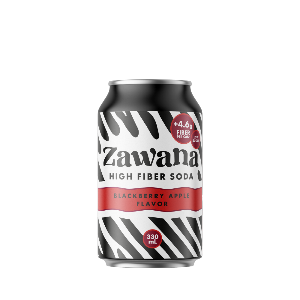 Zawana High Fiber Soda Blackberry Apple 12x33CL